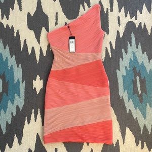 BCBG MAXAZRIA “Kira” one shoulder bandage dress. Brand new, tags still attached